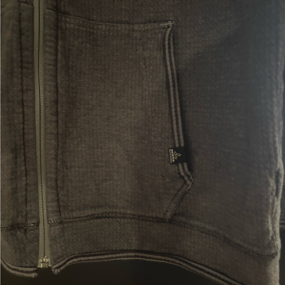 Prana Gray Zip Up Jacket with Hood - Picture 2 of 4